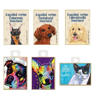 SJT Enterprises Dog/Cat Wood Fridge Magnet