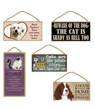 SJT Enterprises Dog/Cat Sign 5x10