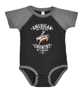 Cowboy Hardware Infant American by Birth Romper