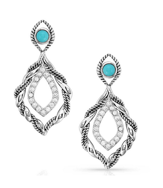 Montana Silversmith Twisted in Time Crystal Turquoise Earrings