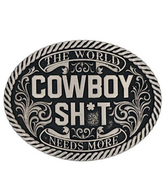 Montana Silversmith Cowboy Sh*t Antiqued Attitude Belt Buckle