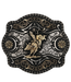 Montana Silversmith A-Blaze Filigree Framed Bull Rider Attitude Belt Buckle