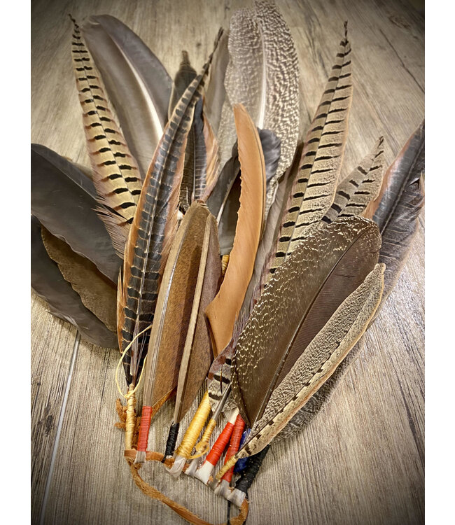 Beyond the Barn Hat Trim Accent Feather Wrapped Base 10-12"