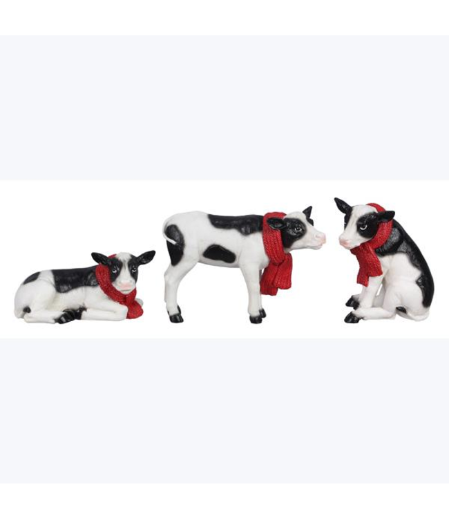 Youngs Resin Country Christmas Cows - Assorted