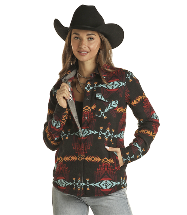 Powder River Outfitters Ladies Long Aztec Shacket