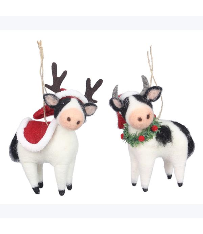 Youngs Wool Felt Country Christmas Animal Ornament