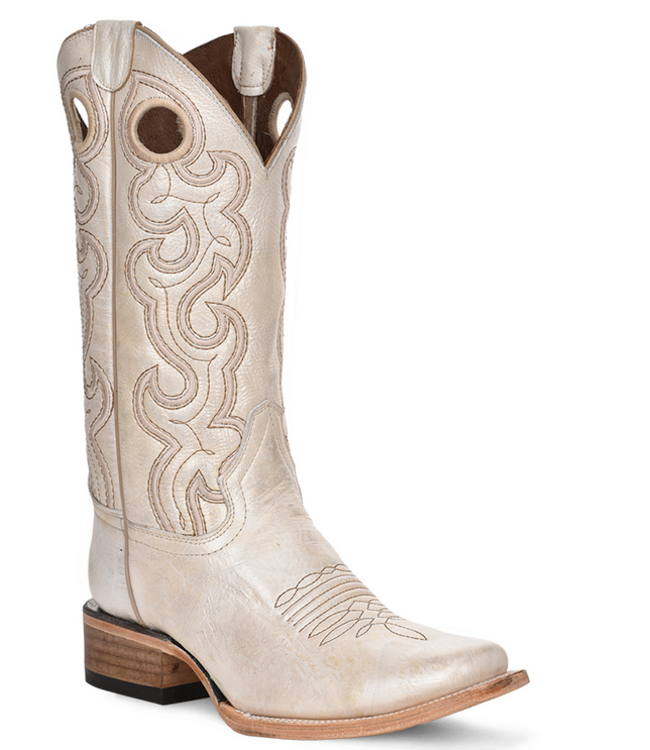 Corral Womens Pearl Cutout & Embroidered Boot