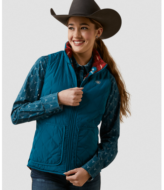 Ariat Womens Dilon Reversible Vest - Deep Lagoon