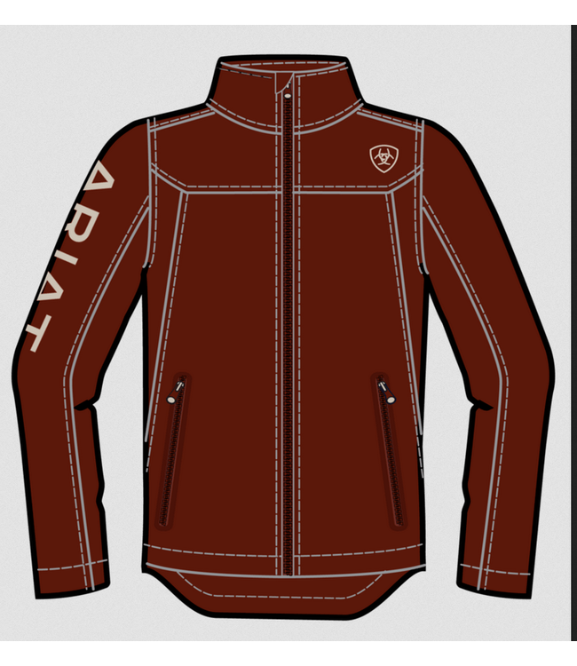 Ariat Youth New Team Softshell Jacket - Fired Brick