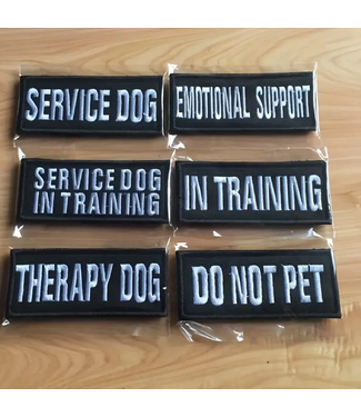 Pet Service Animal Harness Labels - Velcro