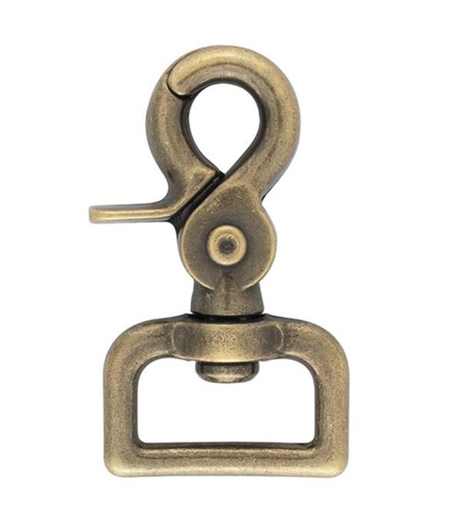 Weaver #5015 Square Scissor Snap 1" Antique Brass