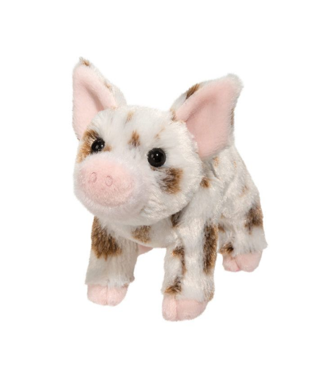 Douglas Small Plush Animal Yogi- Brown Spotted Pig