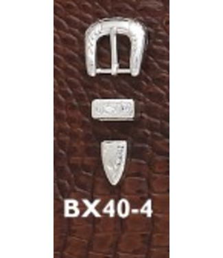 Silver Hatband Buckle Set BX40-4