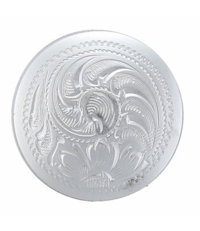 Shiny Silver Size 1" wide rivet back