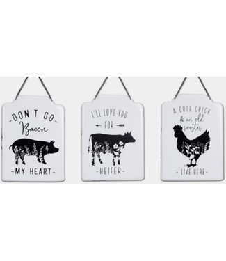 Youngs Metal Farmhouse Hanging Signs