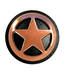 Copper Star with Matte Black Paint Concho 1 1/2"