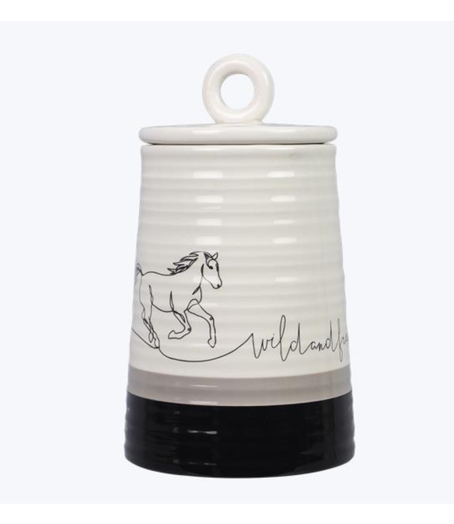 Youngs Ceramic Horse Treat Jar