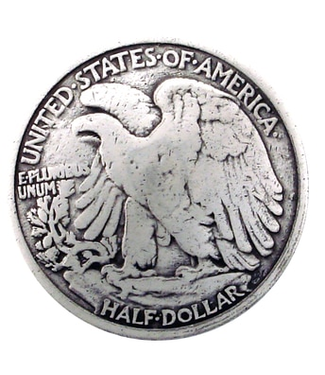 1 1/4" American Eagle Half Dollar Coin Reproduction Concho