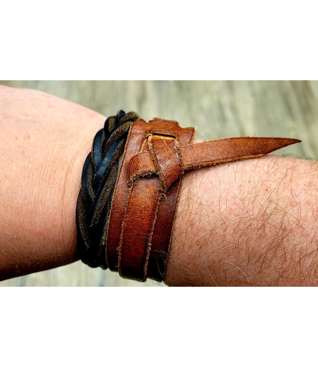 Beyond the Barn Leather Mystery Braid Bracelet - Assorted BTB