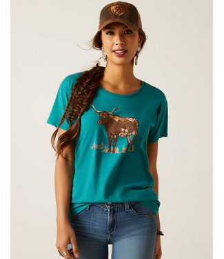 Ariat Womens Longhorn Watercolor T-Shirt