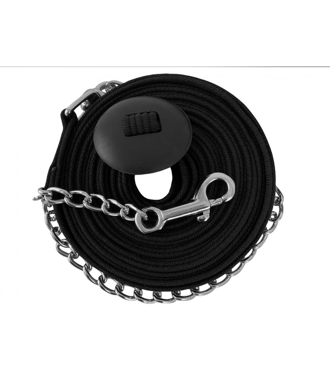 Showman Flat Cord Lunge Line w Chain & Stopper