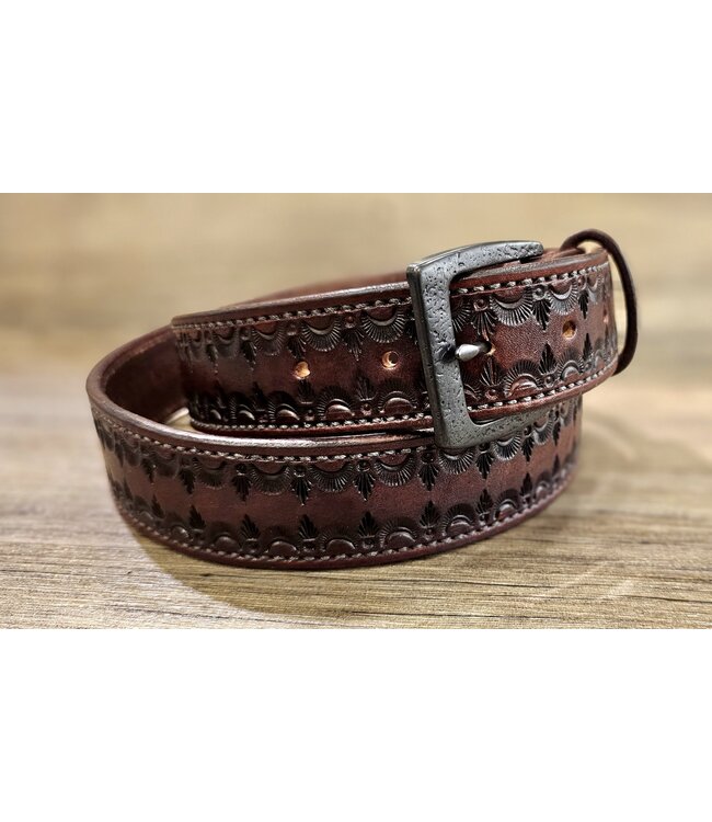 Beyond the Barn Mahogany Stamped Cornice Belt Men's BTB