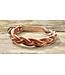 Beyond the Barn Clay Leather Braided Dog Collar BTB