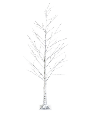 Evergreen Enterprises Silver Tree with Dual Function Micro Lights 6'