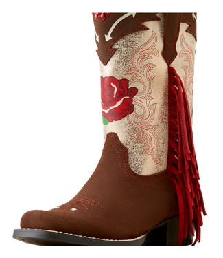 Ariat Youth Futurity Fringe Rodeo Quincy Chocolate Suede