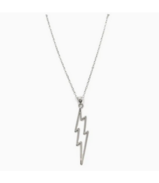 Lunar Deer Lightning Bolt Necklace
