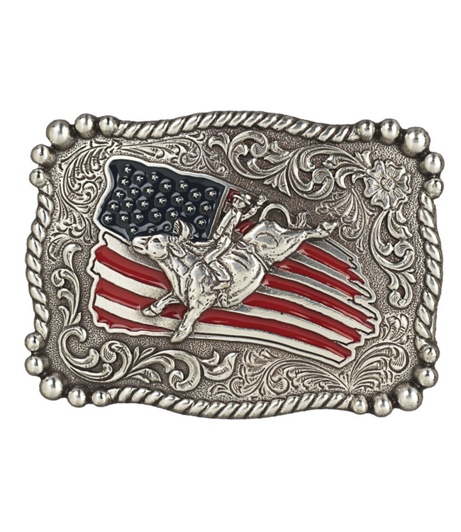 Nocona Youth Distressed Flag Buckle