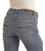 Rock & Roll Denim Womens Midrise Jean Cowhide Applique