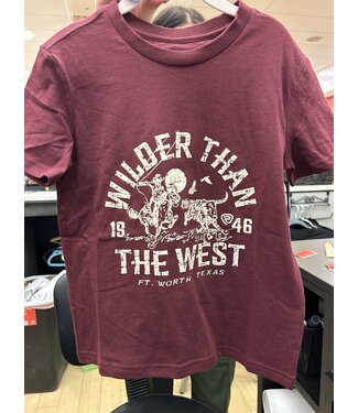 Rock & Roll Denim Wild West Burgundy Graphic Tee