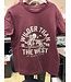 Rock & Roll Denim Wild West Burgundy Graphic Tee