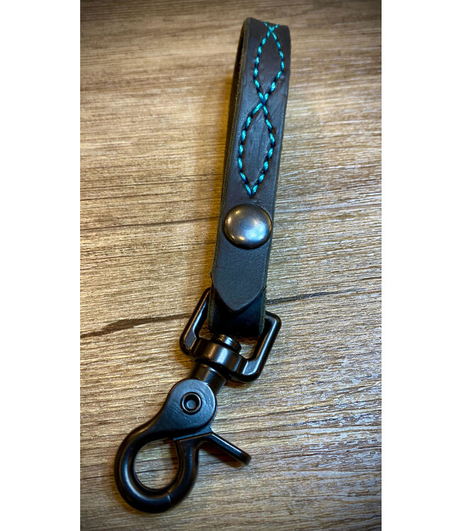 Beyond the Barn Leather Clip Keychain w/ Concho BTB