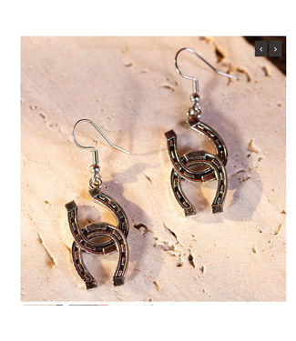 Wrangler Wrangler Bronze Double Horseshoe earrings