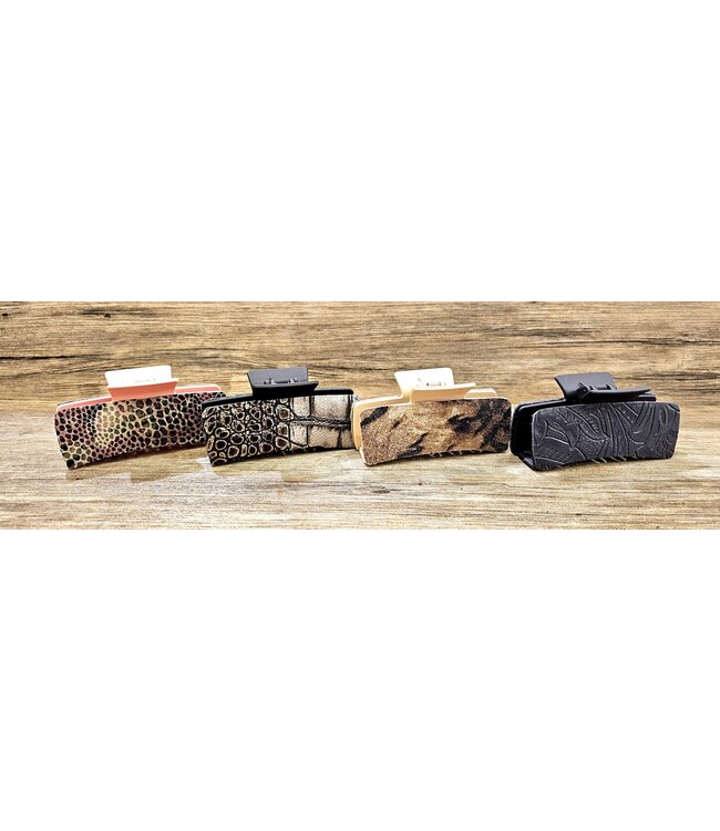 Beyond the Barn Leather Accent Hair Claw Clip BTB