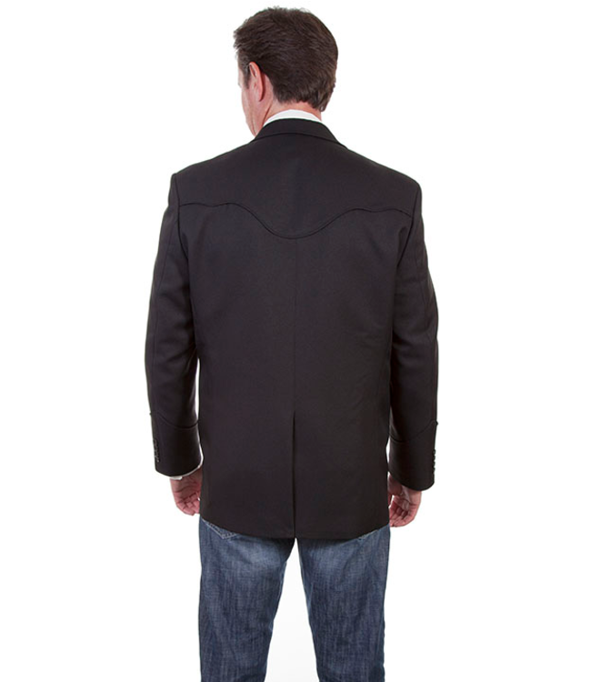 Scully Solid Blazer W/Piping