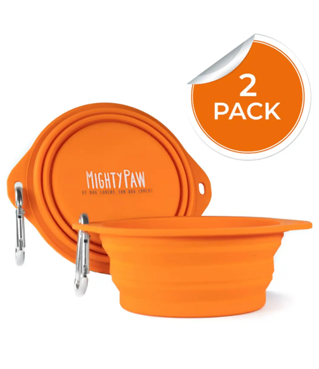 Mighty Paw Collapsible Travel Dog Bowl Set