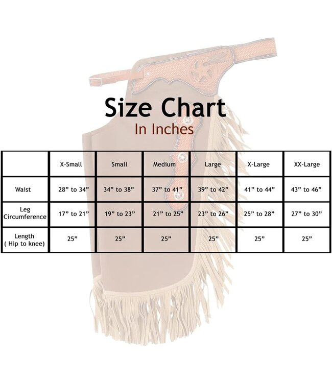 Beyond the Barn Custom Made Buffalo Leather Chinks BTB Large