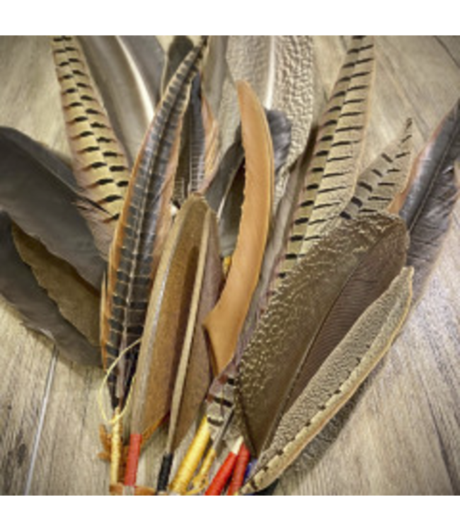 Beyond the Barn Hat Trim Accent Feather Wrapped Base Assort.