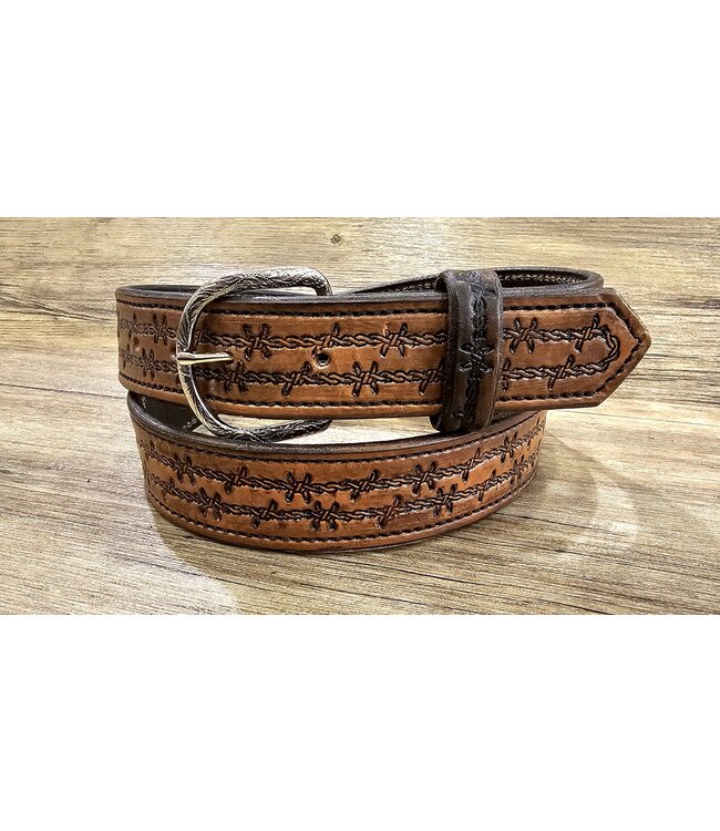Beyond the Barn All Leather Barbed Wire Belt BTB