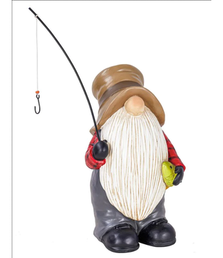 Evergreen Enterprises 8" Fishing Gnome Garden Statuary