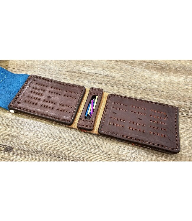 Beyond the Barn Hand Made Leather Cribbage Boards BTB Assort.