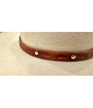 Beyond the Barn Hand Made Brown Feather & Spot Hatband BTB