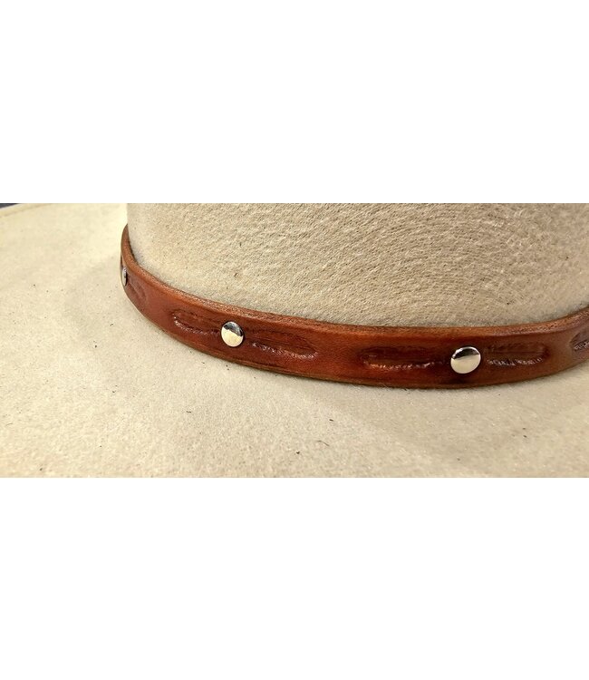 Beyond the Barn Hand Made Brown Feather & Spot Hatband BTB