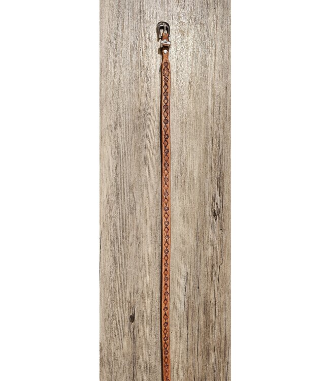 Beyond the Barn Hand Tooled Chevron Hatband Natural BTB