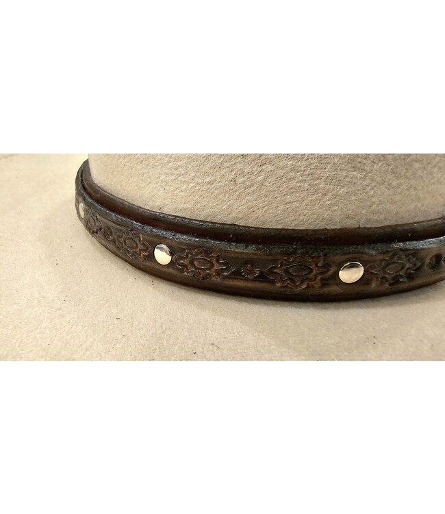 Beyond the Barn Hatband Dark Brown Stamped & Spot BTB