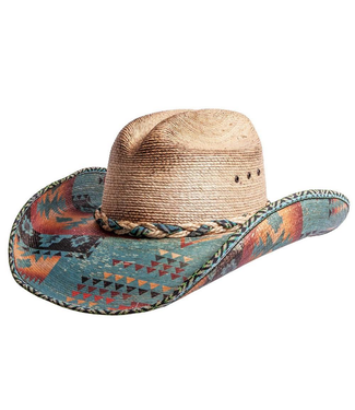 American Hat Makers Cassius Painted Brim Straw Hat