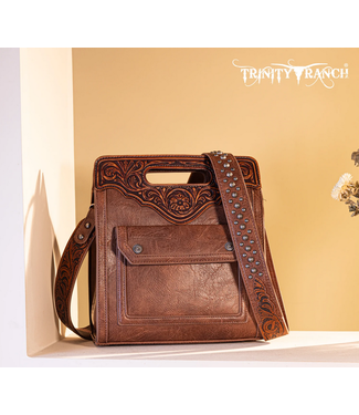 Montana West Trinity Ranch Tooled Floral Conceal Carry Tote